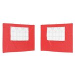 vidaXL Bočná stena párty stanu 2 pcs 300 x 195 cm Červená PE a oceľ – Obrázok 2