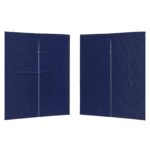 vidaXL Bočná stena párty stanu 2 pcs Modrá 200 x 195 cm PE a oceľ – Obrázok 2