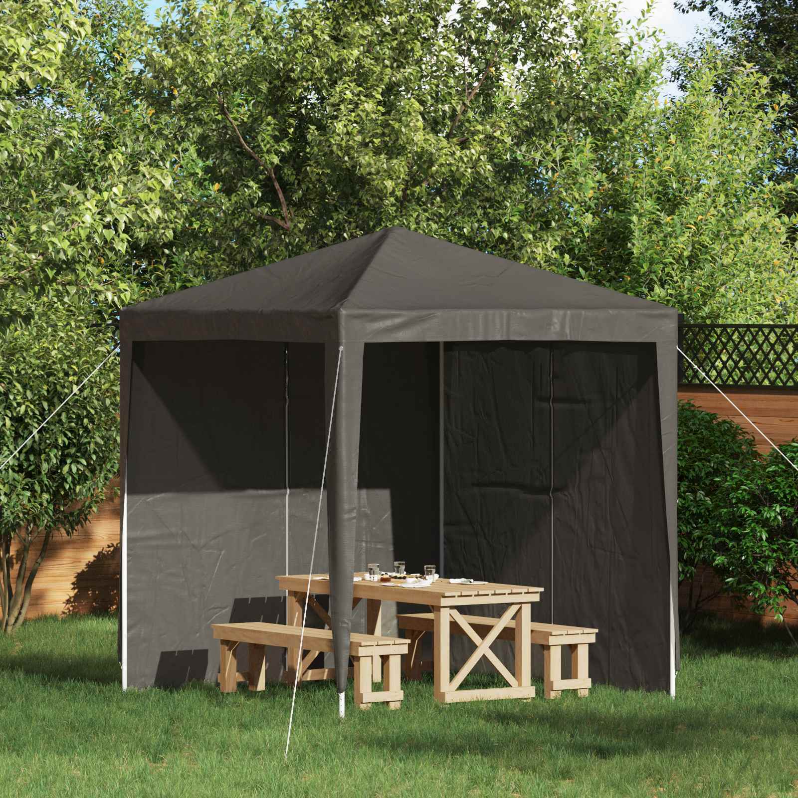 42033013_1.jpg vidaXL Bočná stena párty stanu 2 pcs Antracitová 200 x 195 cm – Obrázok 1