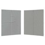 vidaXL Bočná stena párty stanu 2 pcs Svetlosivá 200 x 195 cm PE a oceľ – Obrázok 2