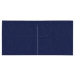 vidaXL Bočná stena párty stanu 2 pcs Modrá 400 x 195 cm PE a oceľ – Obrázok 3
