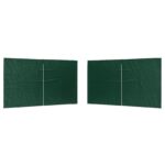 vidaXL Bočná stena párty stanu 2 pcs Zelená 400 x 195 cm PE a oceľ – Obrázok 2