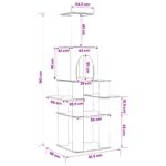 vidaXL Mačací strom so škrabacími stĺpmi Tmavosivá 180 cm – Obrázok 8