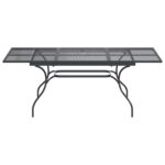 vidaXL Rozkladací Mesh Jedálenský Stôl Antracitová 212 x 90 x 76 cm – Obrázok 5