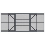 vidaXL Rozkladací Mesh Jedálenský Stôl Antracitová 212 x 90 x 76 cm – Obrázok 7