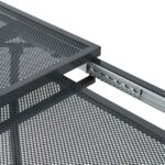 vidaXL Rozkladací Mesh Jedálenský Stôl Antracitová 212 x 90 x 76 cm – Obrázok 8
