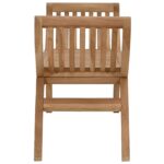 vidaXL Záhradná lavička 2 -Seater 126 cm Husté teakové drevo Prírodná – Obrázok 4