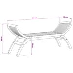 vidaXL Záhradná lavička 2 -Seater 126 cm Husté teakové drevo Prírodná – Obrázok 7