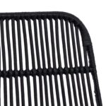 vidaXL Barová stolička 2 pcs Čierna 44 x 54 x 96 cm Ratan a oceľ – Obrázok 8