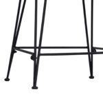 vidaXL Barová stolička 2 pcs Čierna 44 x 54 x 96 cm Ratan a oceľ – Obrázok 9