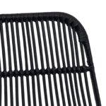 vidaXL Barová stolička 2 pcs Čierna 44 x 55 x 109 cm Ratan a oceľ – Obrázok 8