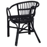 vidaXL Stohovateľná stolička Čierna 58 x 60 x 81 cm Ratan – Obrázok 6