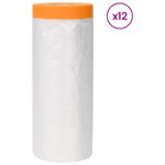vidaXL Prachový list s lepiacou páskou 12 pcs Priehľadná 210 x 2000 cm – Obrázok 2