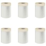 vidaXL Prachový obal s lepiacou páskou 6 pcs Priehľadná 55 x 3300 cm – Obrázok 2