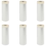 vidaXL Prachový obal s lepiacou páskou 6 pcs Priehľadná 240 x 2000 cm – Obrázok 2