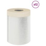 vidaXL Prachový obal s lepiacou páskou 12 pcs Priehľadná 30 x 3300 cm – Obrázok 2