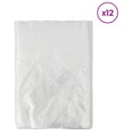 vidaXL Prachová fólia 12 pcs Priehľadná 400 x 500 cm HDPE – Obrázok 2