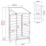 vidaXL Záhradný prístrešok so strechou Prírodná 59 x 56 x 113,5 cm – Obrázok 10