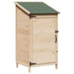vidaXL Záhradný prístrešok so strechou Prírodná 59 x 56 x 113,5 cm – Obrázok 2