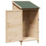 vidaXL Záhradný prístrešok so strechou Prírodná 59 x 56 x 113,5 cm – Obrázok 3