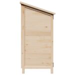 vidaXL Záhradný prístrešok so strechou Prírodná 59 x 56 x 113,5 cm – Obrázok 5