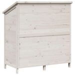 vidaXL Záhradný prístrešok so strechou Biela 106,5 x 56 x 113,5 cm – Obrázok 7