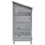 vidaXL Záhradný prístrešok so strechou Sivá 106,5 x 56 x 113,5 cm – Obrázok 6
