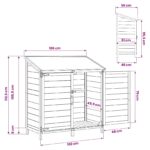 vidaXL Záhradný prístrešok so strechou Hnedá 106,5 x 56 x 113,5 cm – Obrázok 11