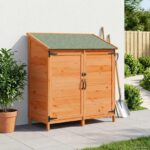 vidaXL Záhradný prístrešok so strechou Hnedá 106,5 x 56 x 113,5 cm – Obrázok 3