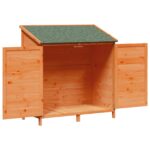vidaXL Záhradný prístrešok so strechou Hnedá 106,5 x 56 x 113,5 cm – Obrázok 4