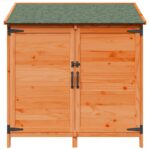 vidaXL Záhradný prístrešok so strechou Hnedá 106,5 x 56 x 113,5 cm – Obrázok 5