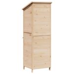 vidaXL Záhradný prístrešok so strechou Prírodná 59,5 x 56 x 176,5 cm – Obrázok 6