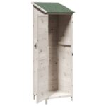 vidaXL Záhradný prístrešok so strechou Biela 59,5 x 56 x 176,5 cm – Obrázok 4