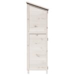 vidaXL Záhradný prístrešok so strechou Biela 59,5 x 56 x 176,5 cm – Obrázok 6