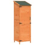 vidaXL Záhradný prístrešok so strechou Hnedá 59,5 x 56 x 176,5 cm – Obrázok 2