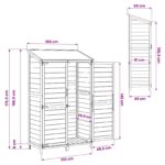 vidaXL Záhradný prístrešok so strechou Prírodná 106,5 x 56 x 176 cm – Obrázok 10