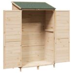 vidaXL Záhradný prístrešok so strechou Prírodná 106,5 x 56 x 176 cm – Obrázok 3
