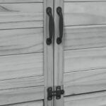 vidaXL Záhradný prístrešok so strechou Sivá 106,5 x 56 x 176 cm – Obrázok 9
