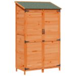 vidaXL Záhradný prístrešok so strechou Hnedá 106,5 x 56 x 176 cm – Obrázok 2