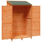 vidaXL Záhradný prístrešok so strechou Hnedá 106,5 x 56 x 176 cm – Obrázok 4