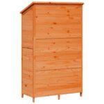 vidaXL Záhradný prístrešok so strechou Hnedá 106,5 x 56 x 176 cm – Obrázok 7