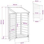 vidaXL Záhradný prístrešok so strechou Hnedá 59 x 56 x 113,5 cm – Obrázok 11