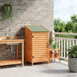 vidaXL Záhradný prístrešok so strechou Hnedá 59 x 56 x 113,5 cm – Obrázok 3