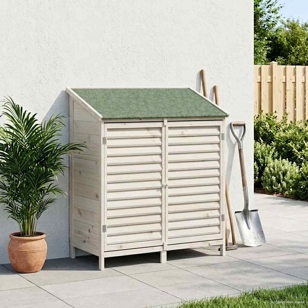 42033457_1.jpg vidaXL Záhradný prístrešok so strechou Biela 106 x 56 x 113,5 cm – Obrázok 1