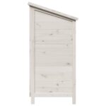 vidaXL Záhradný prístrešok so strechou Biela 106 x 56 x 113,5 cm – Obrázok 6