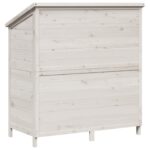 vidaXL Záhradný prístrešok so strechou Biela 106 x 56 x 113,5 cm – Obrázok 7