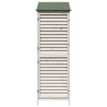 vidaXL Záhradný prístrešok so strechou Biela 59 x 56 x 176 cm – Obrázok 5