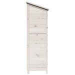 vidaXL Záhradný prístrešok so strechou Biela 59 x 56 x 176 cm – Obrázok 6