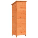 vidaXL Záhradný prístrešok so strechou Hnedá 59 x 56 x 176 cm – Obrázok 7