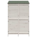 vidaXL Záhradný prístrešok so strechou Biela 106 x 56 x 176,5 cm – Obrázok 5
